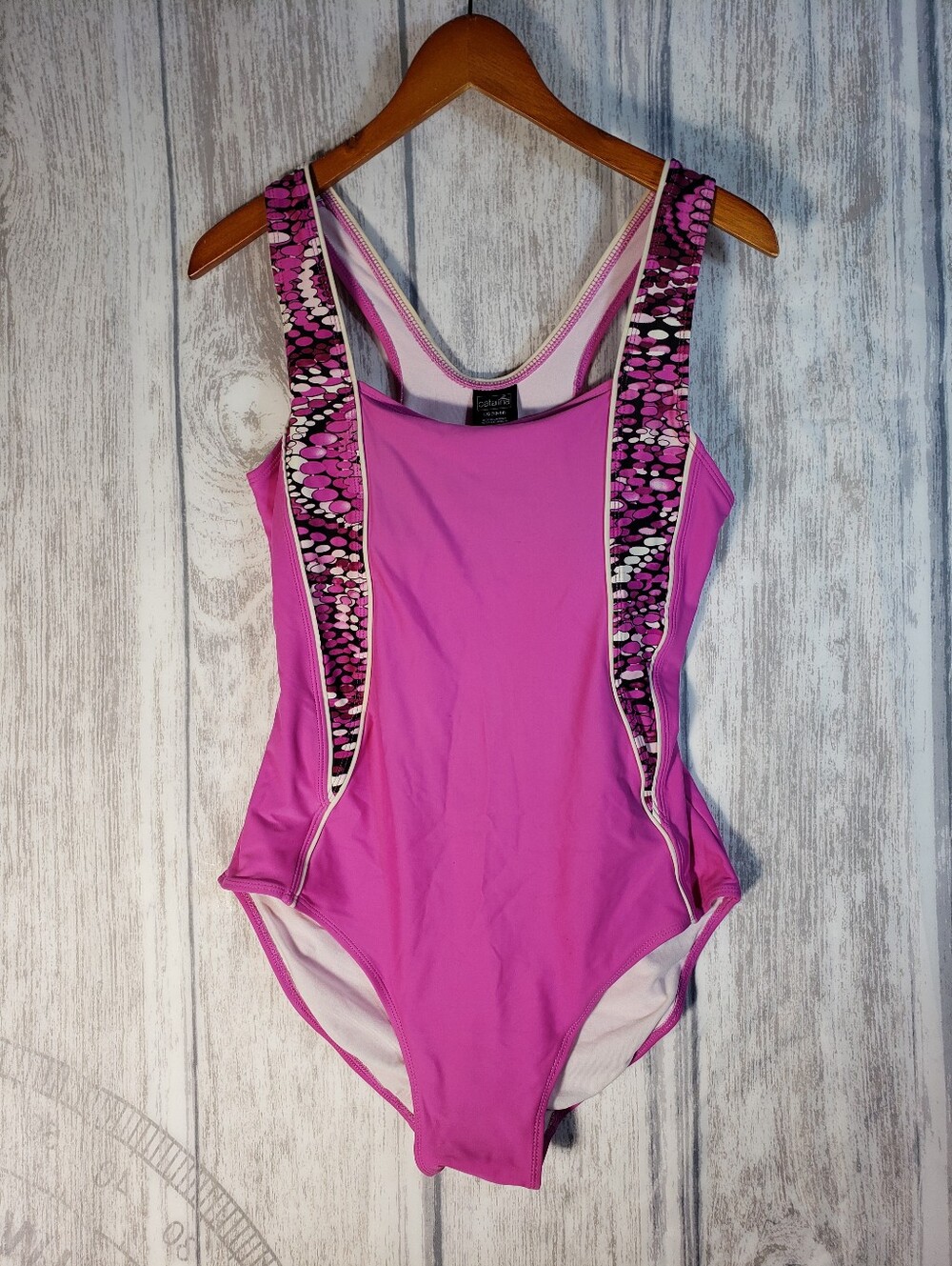 Catalina athletic one-piece racerback swimsuit With Soft Bra Large 12/14